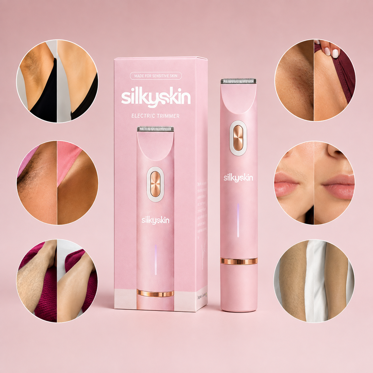 Areas the SilkySkin trimmer is designed for